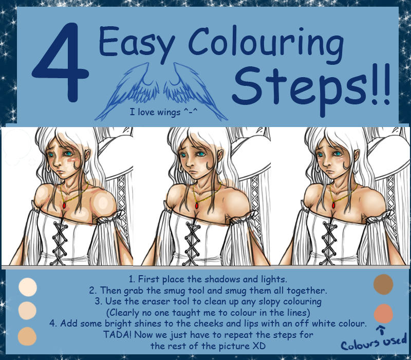 Colouring Step 4 Easy Colouring Steps by Lady-Leaf on DeviantArt
