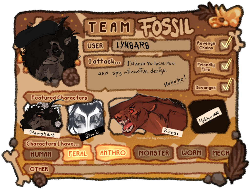 ART FIGHT 2025 Team Fossil! by MBLynns on DeviantArt
