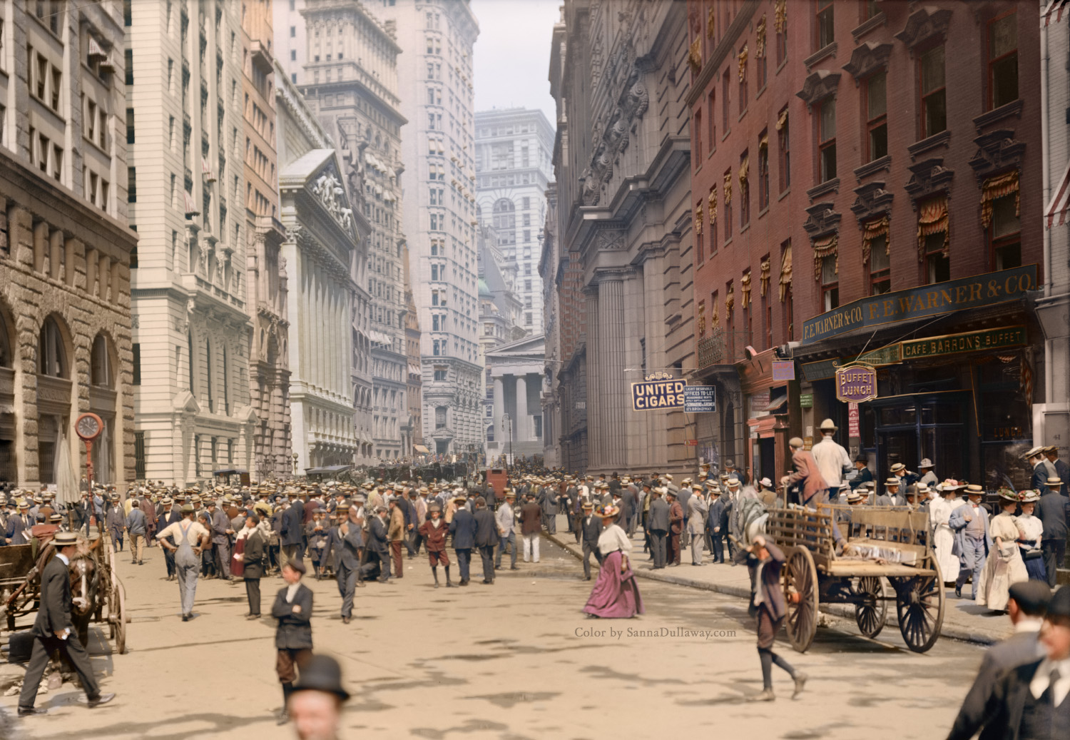 Curb Market in NYC, ca 1900