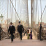 Brooklyn Bridge, New York, 1905 Colorized