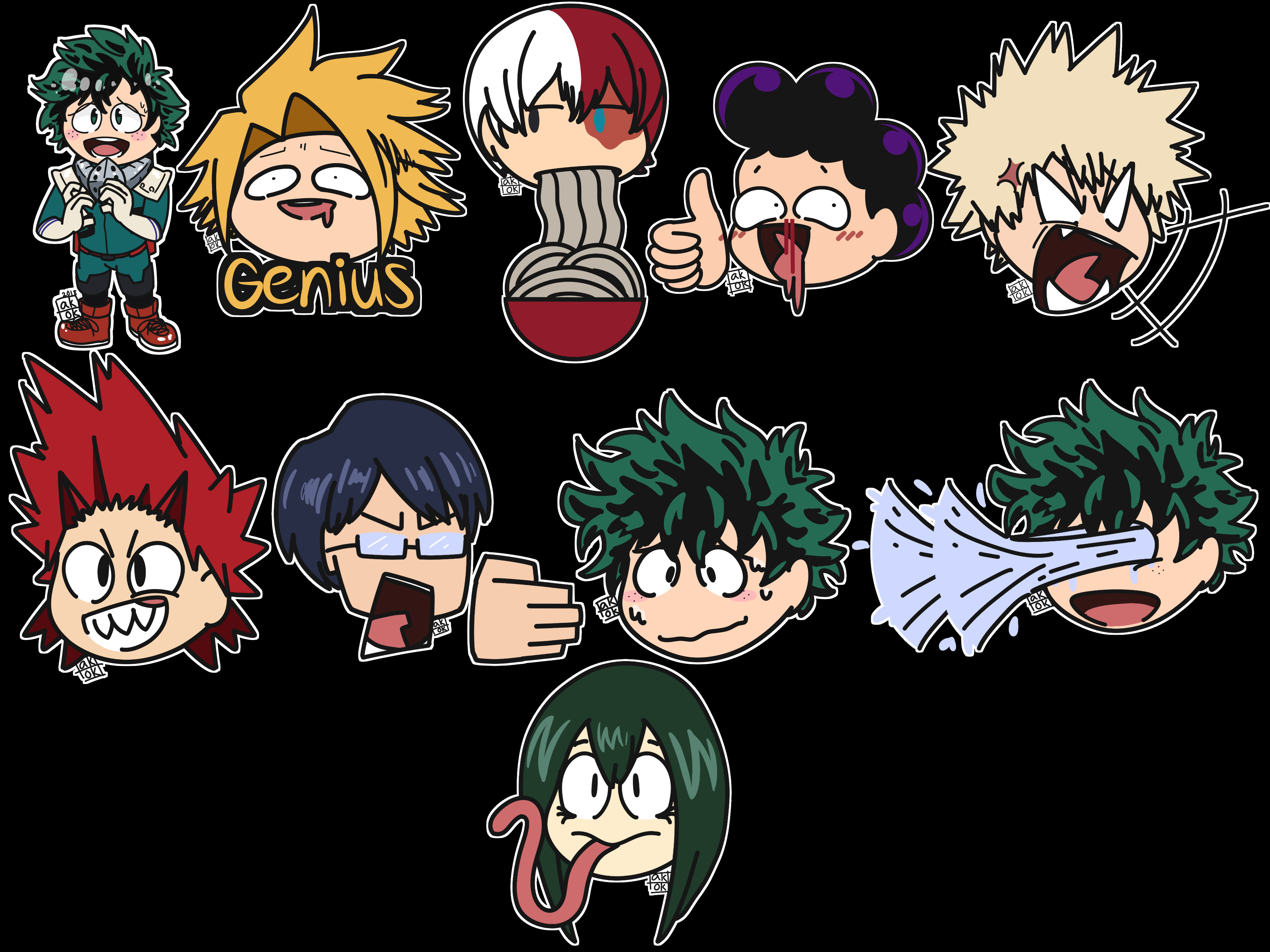 MHA Stickers! by ak-ok on DeviantArt