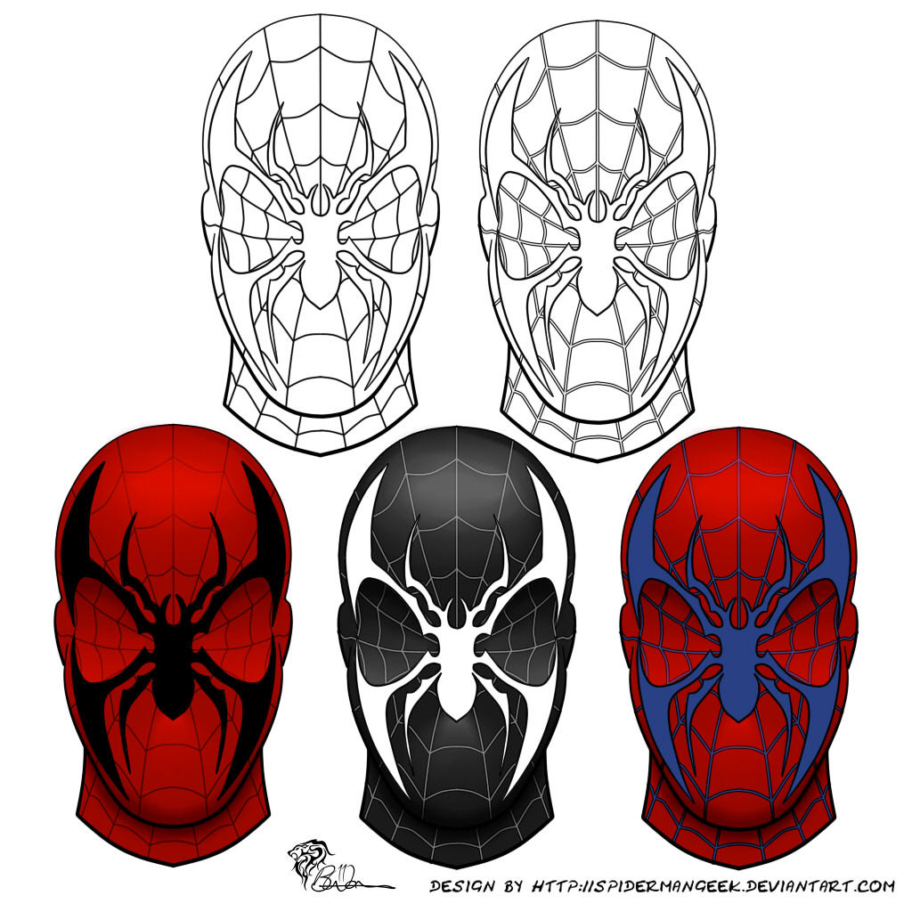 SpiderManGeek Mask Design Variations