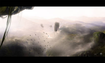 Flying - Matte Painting