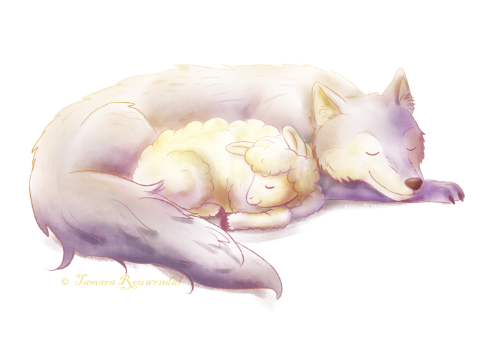 Wolf and little lamb by tamaraR on DeviantArt
