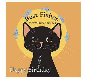 Birthday Black Cat Best Fishes by tamaraR Birthday Black Cat Best Fishes by tamaraR