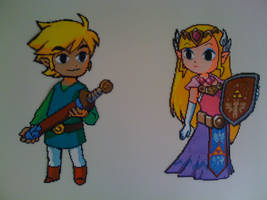 Epic Perler Link and Zelda