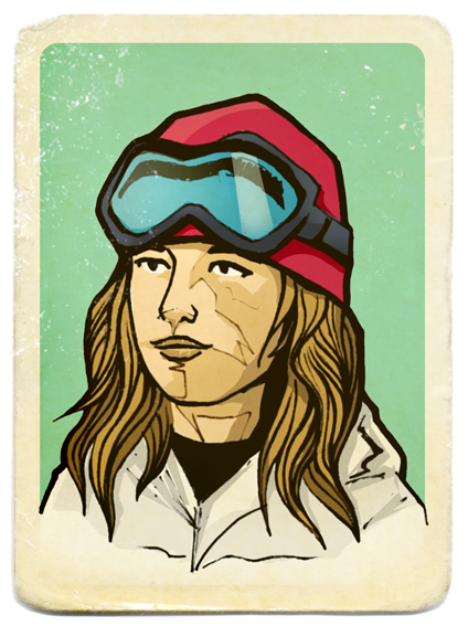 Snowboarder Girl vintage