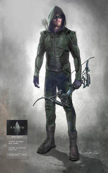 Official Arrow S8 Green Arrow Suit Concept Art