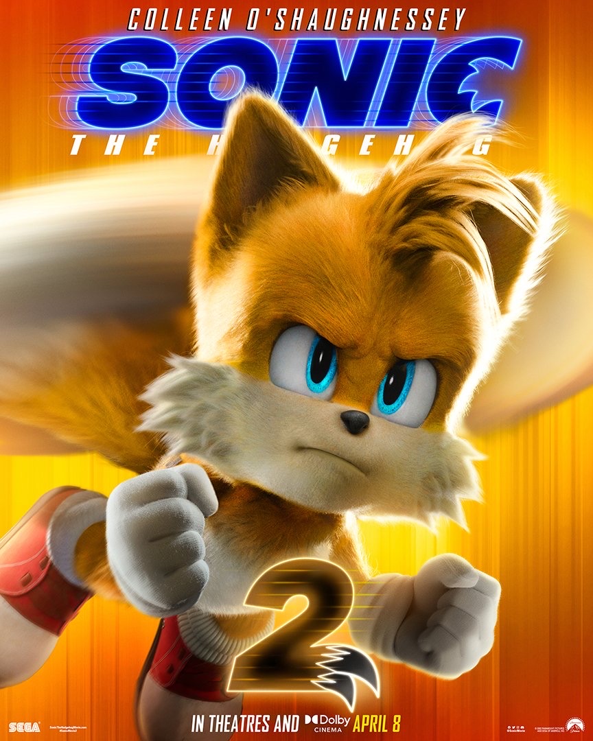 Tails (Colleen O'Shaughnessey), Sonic The Hedgehog 2 (2022). Photo  credit: Paramount Pictures and Sega/THA Stock Photo - Alamy