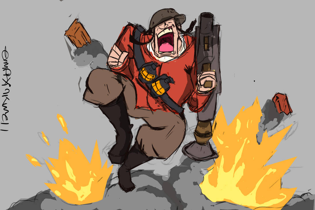 Exploding Soldier Tf2 Soldier tf2 fanart by emptyinkwell on DeviantArt