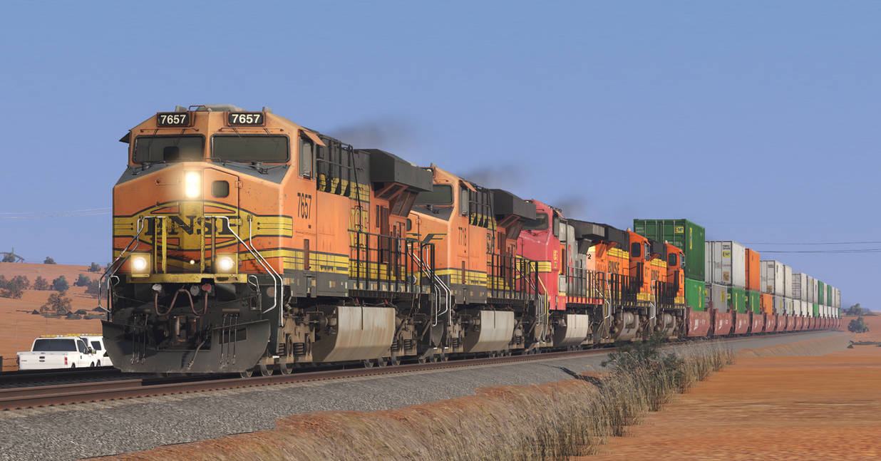 Bn Trainz Trainz 2022 - BNSF 7657 Leads the Q-CLOALT1 by TrainzRailfanGam1066 on ...