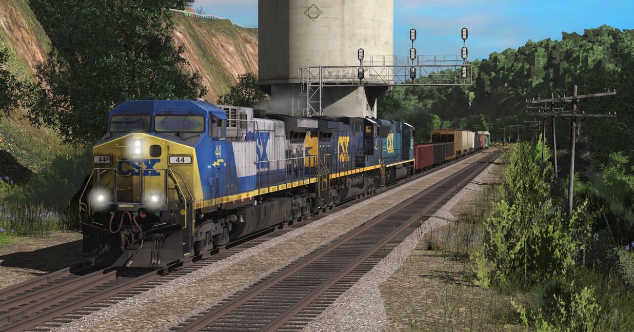Trainz 22 - CSX 44 AC4400CW Leads on CSX M205 by TrainzRailfanGam1066 ...