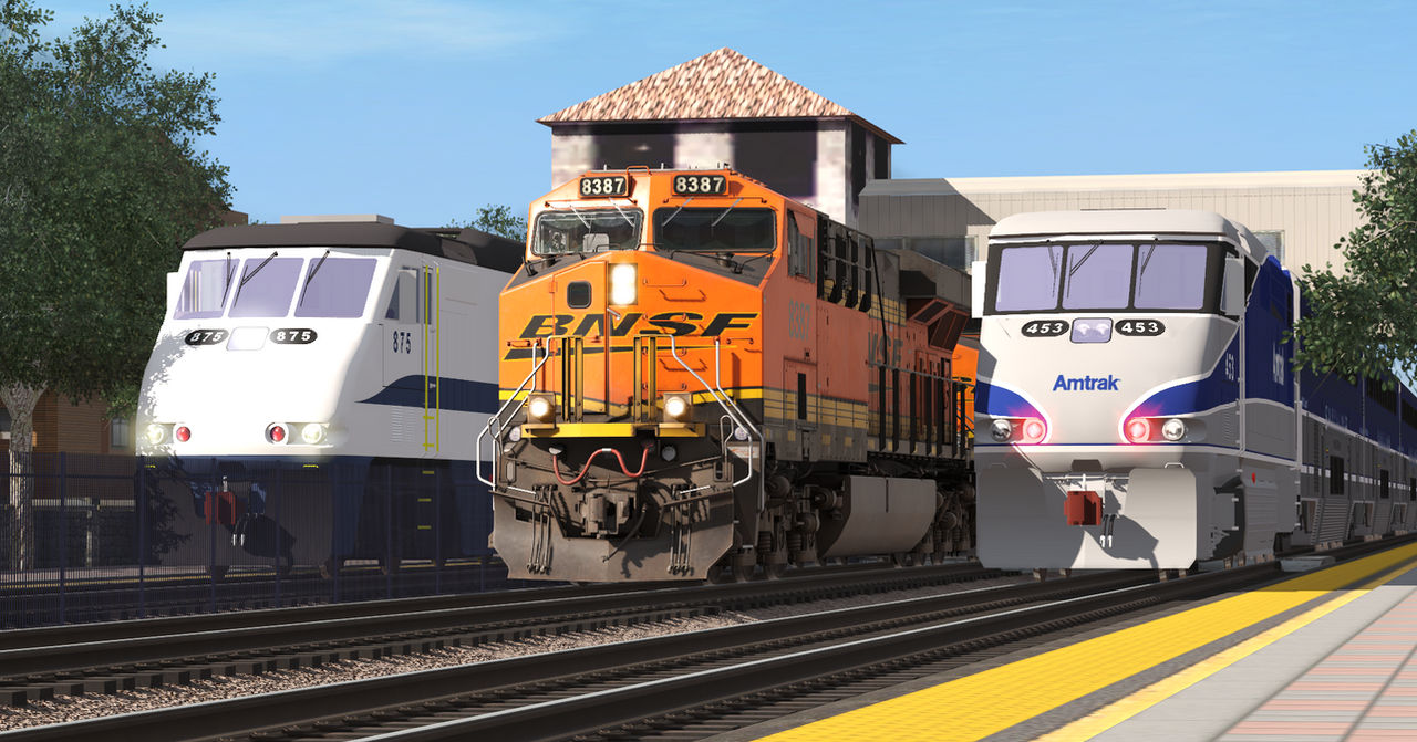Deviantart Bnsf Train Trainz 22 - BNSF, Metrolink and Pacific Surfliner by ...