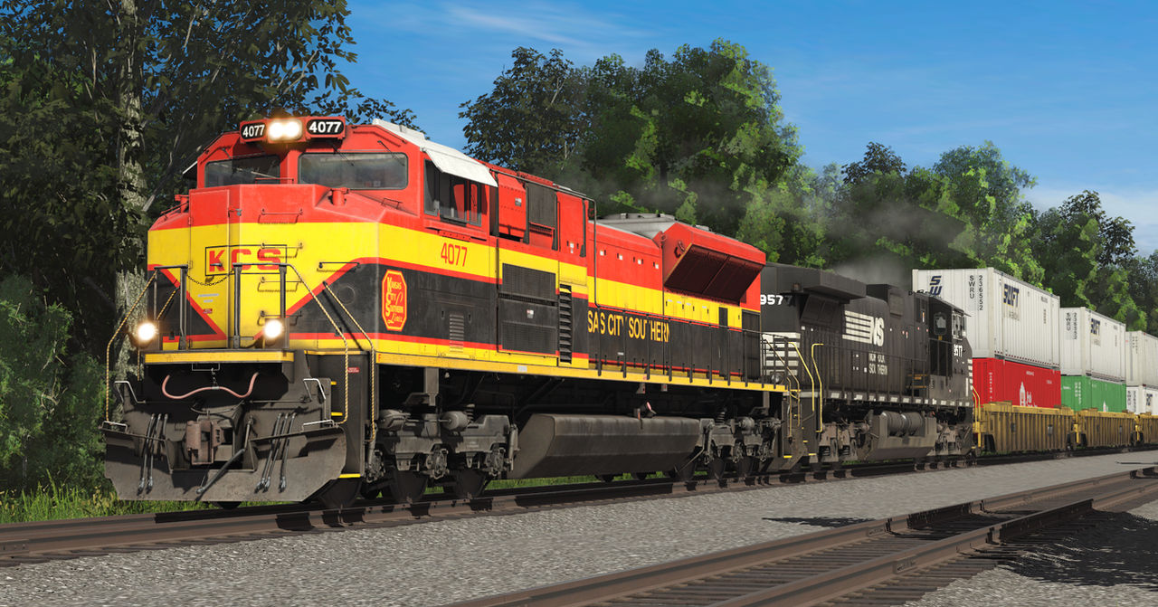 Trainz - KCS 4077 Leads NS Intermodal by TrainzRailfanGam1066 on DeviantArt