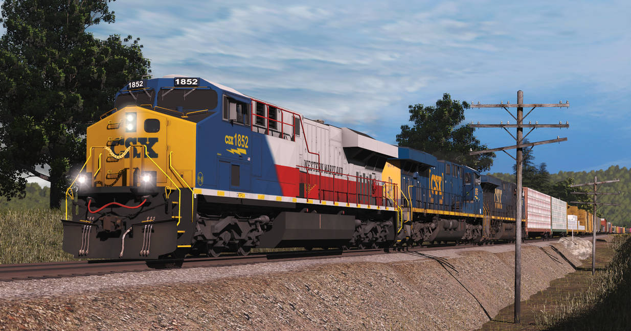 1852 Train Trainz - CSX 1852 Western Maryland Heritage Unit by ...