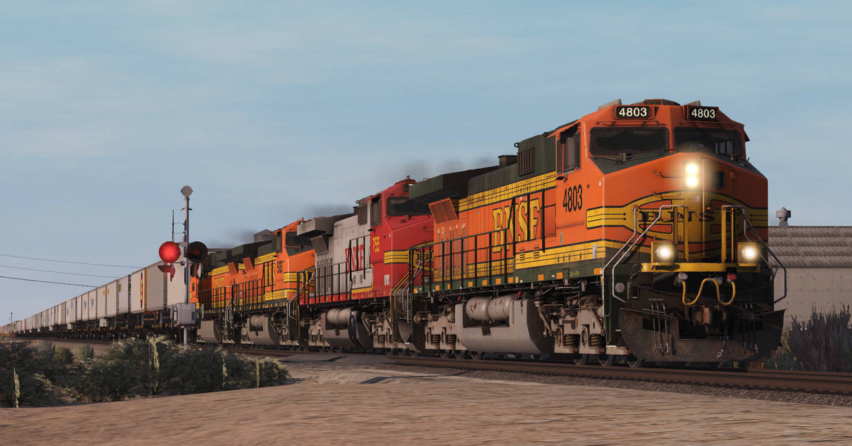 Deviantart Bnsf Train Trainz - BNSF C44-9W Leads Intermodal (2004) by TrainzRailfanGam1066 on ...