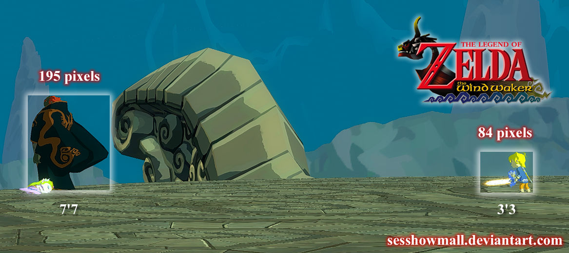 The Wind Waker: Link Height by sesshowmall on DeviantArt