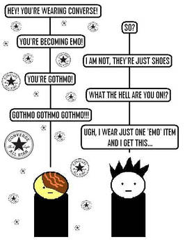 Emo vs Goth: Converse