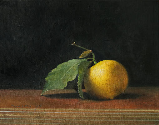 Lemon still life painting