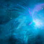 Blue and violet fractal nebula