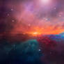 Space sunset