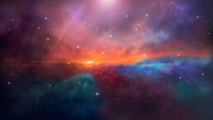 Space sunset