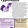 Ponies teach typefaces