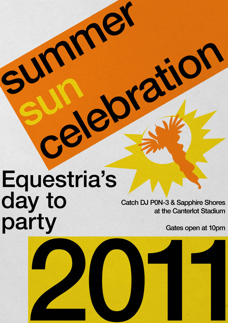 Summer Sun Celebration Poster by Skeptic-Mousey