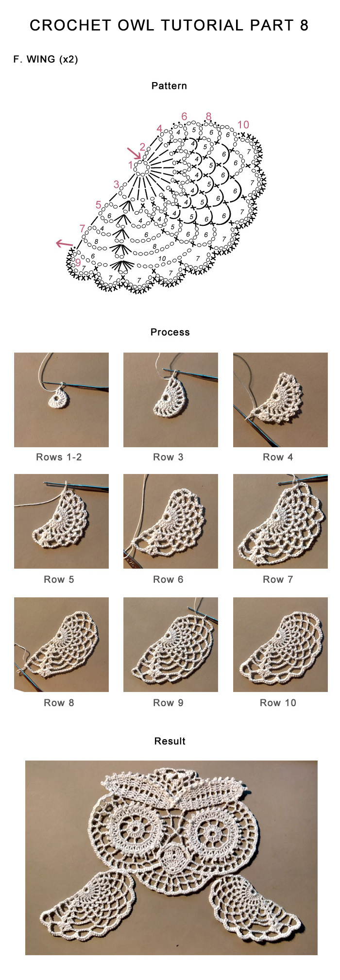 Crochet Owl Tutorial Part 8