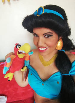 Princess Jasmine and Iago