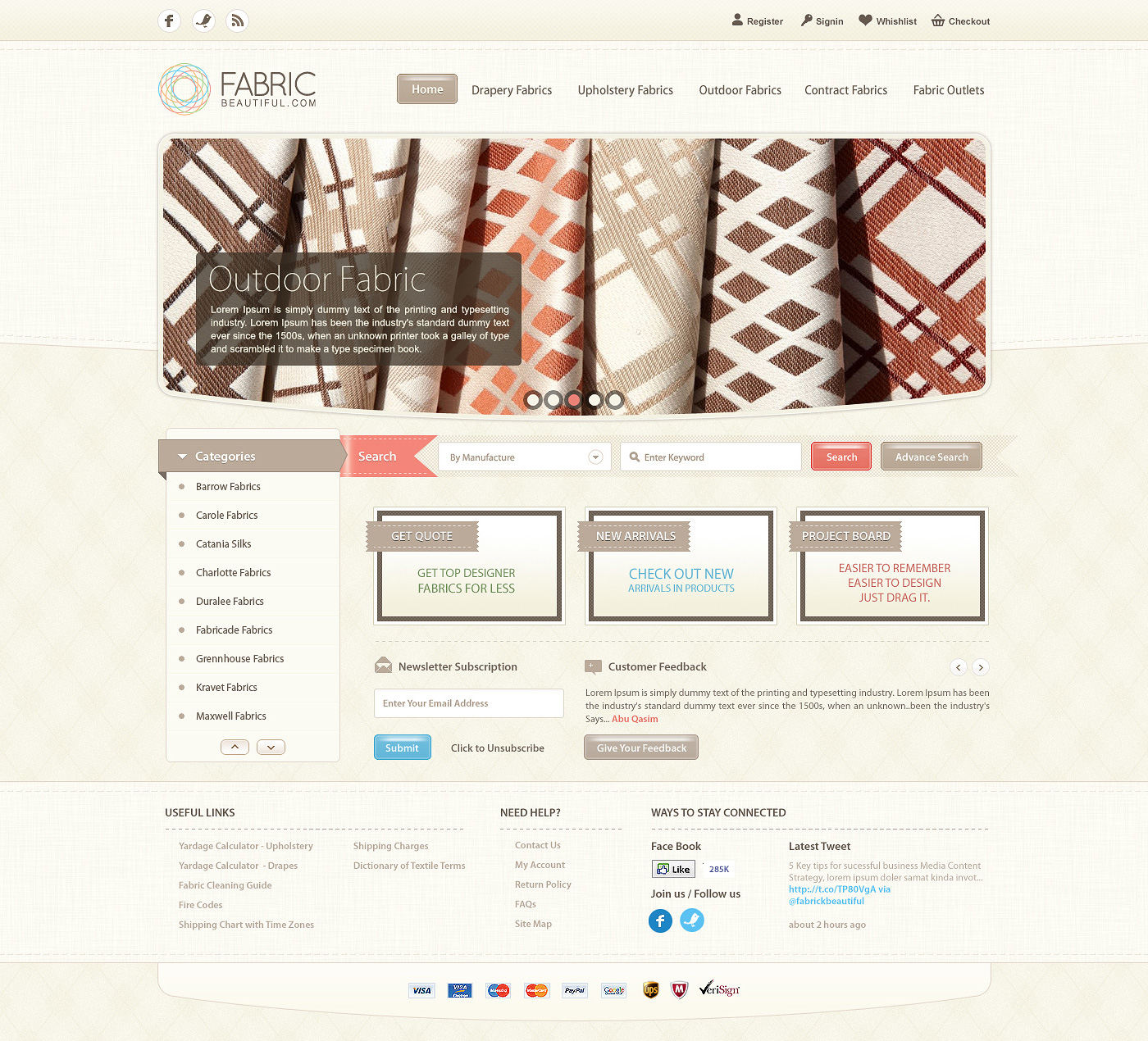 Fabric Beautiful Website