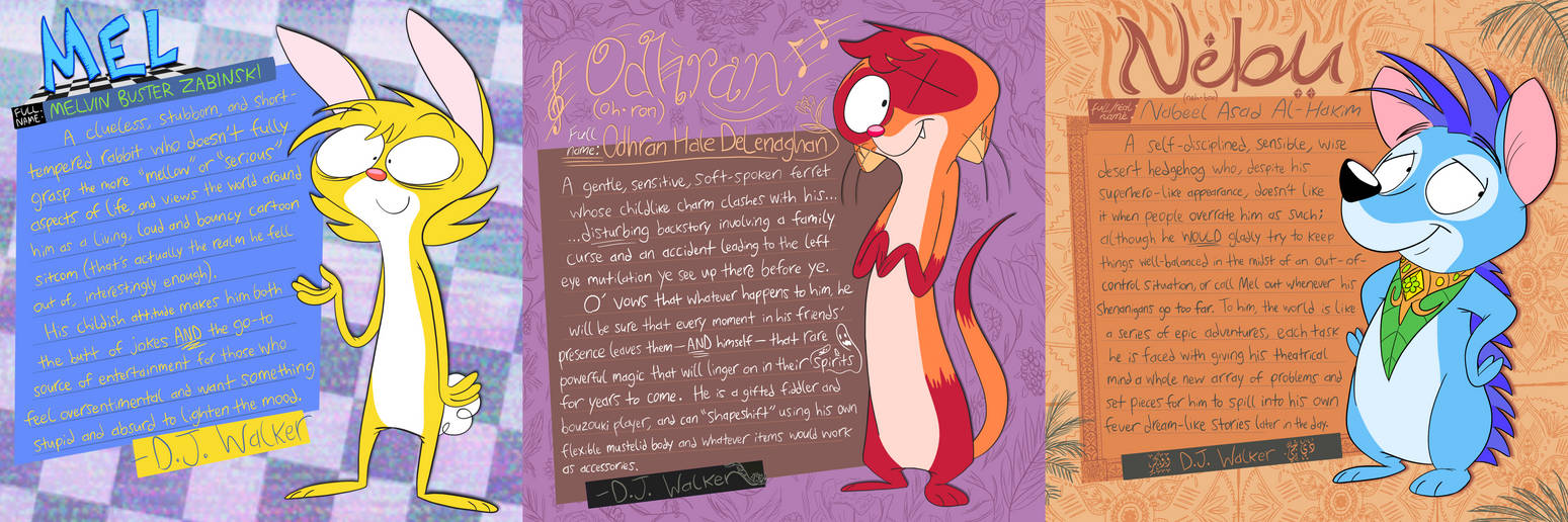 Updated bio sheets for my main trio by DJWalker2000 on DeviantArt