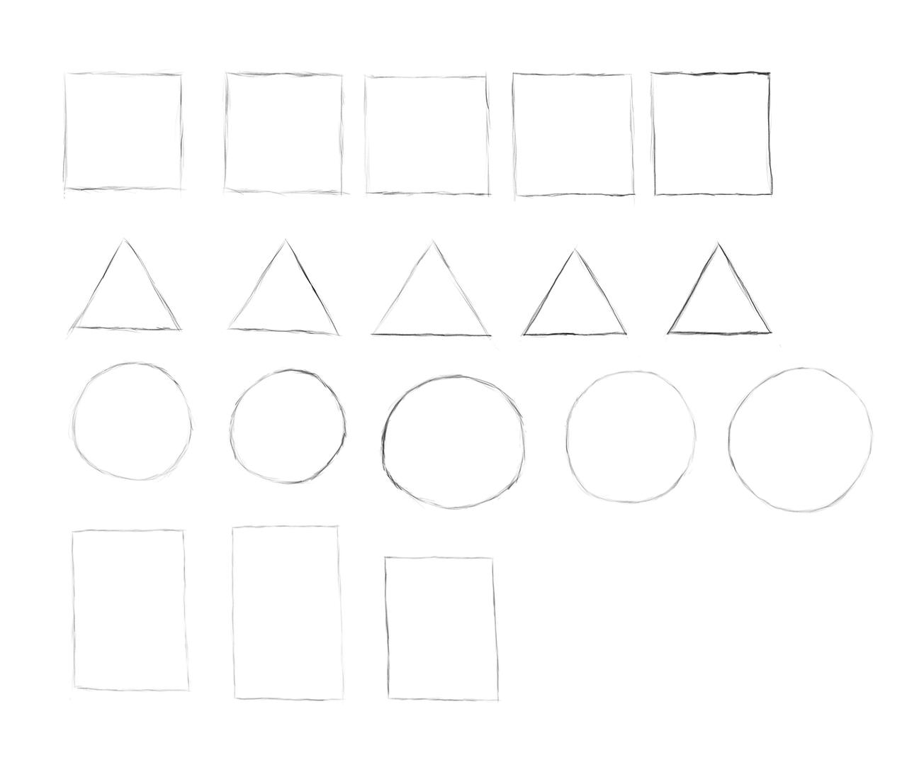 Day4 Practicing Drawing Basis Shapes by MoonicaTheCow on DeviantArt