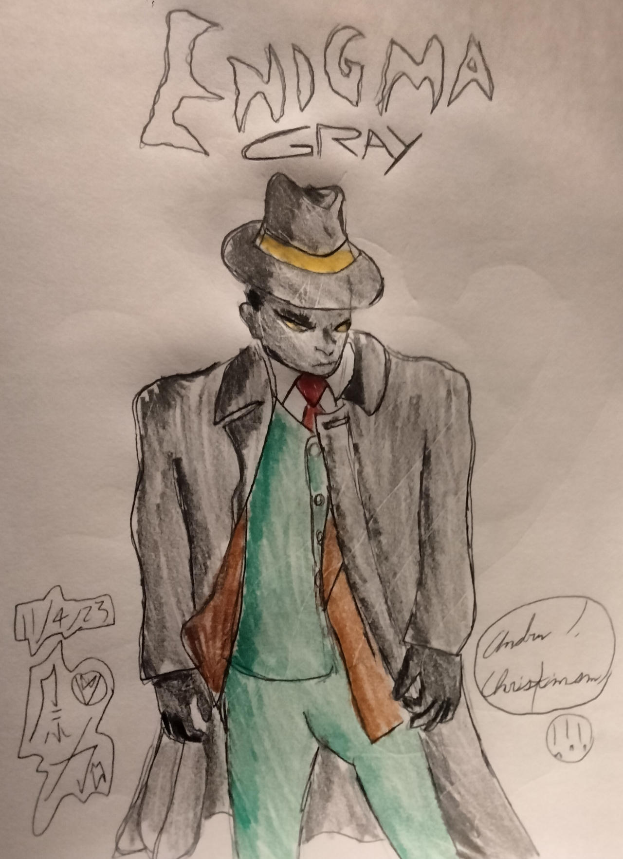 ENIGMA GRAY First Drawing by ACtheBodyguard on DeviantArt