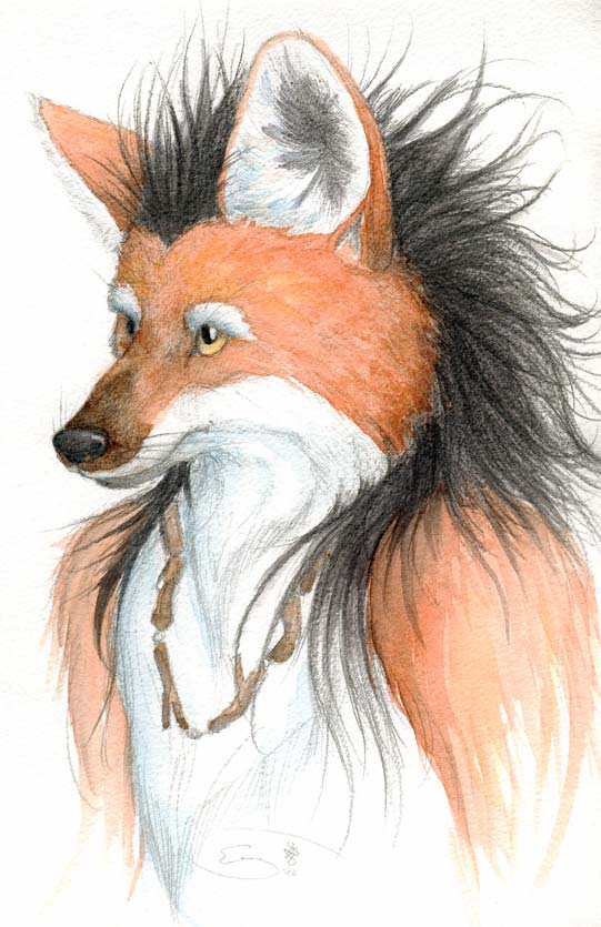 Maned Wolf with color now.