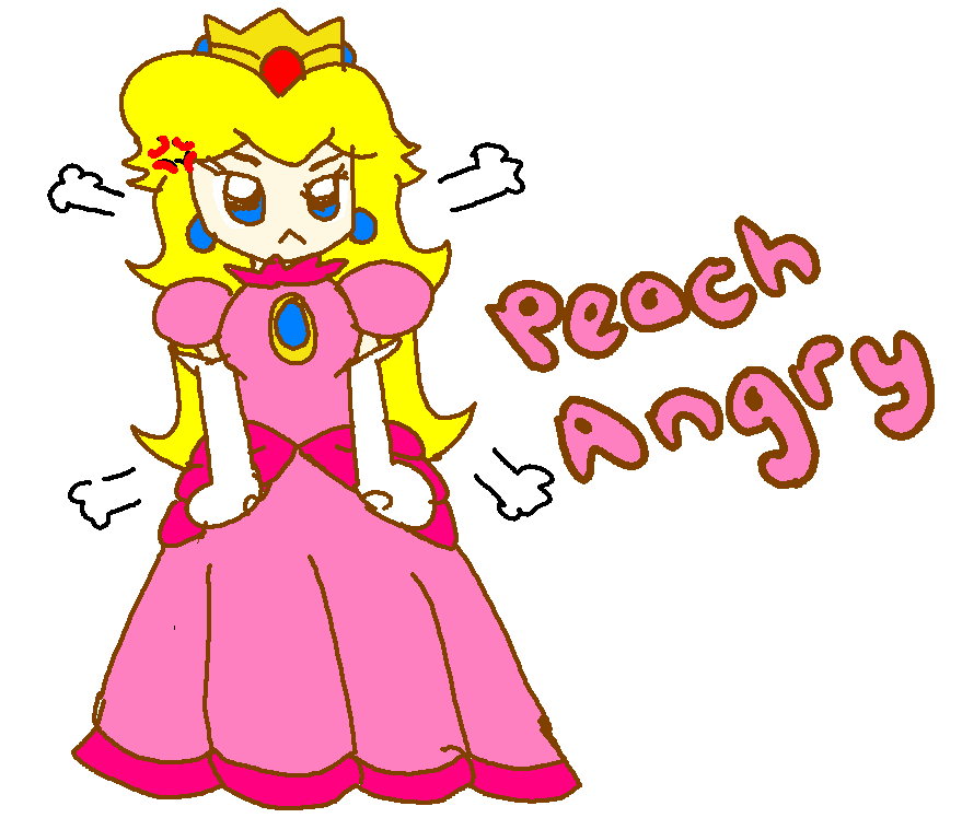 a quick doodle i did in about 5 minutes. as you can tell its peach angry li...
