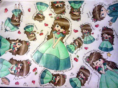 Princess Cherry A4 Doodles