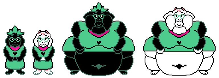 Fst Rslsei Fat Female Adult Ralsei sprite by ThePixelFolf on DeviantArt
