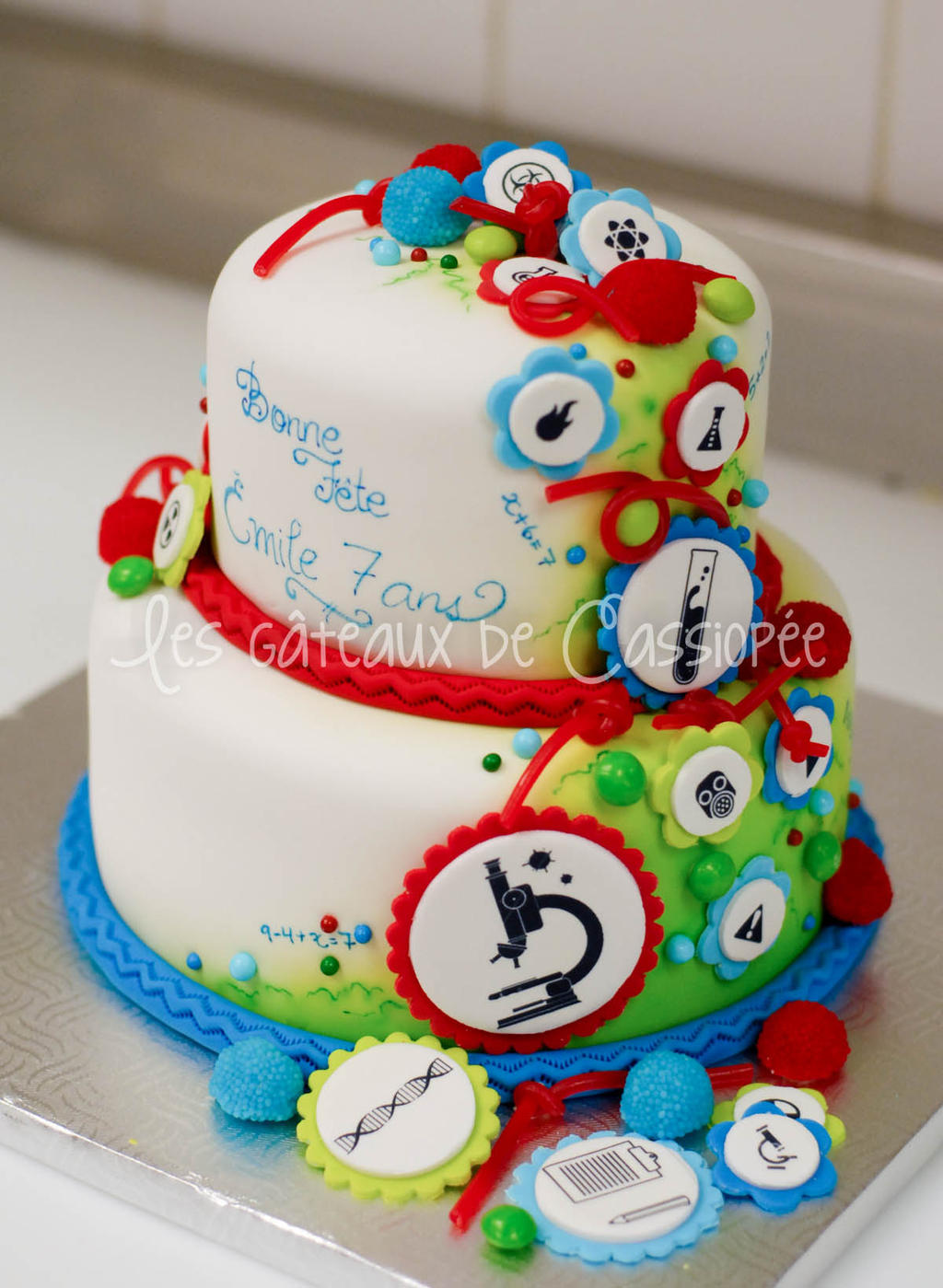 Science themed cake by buttercreamfantasies on DeviantArt