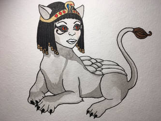 Inktober Day 31: Sphinx