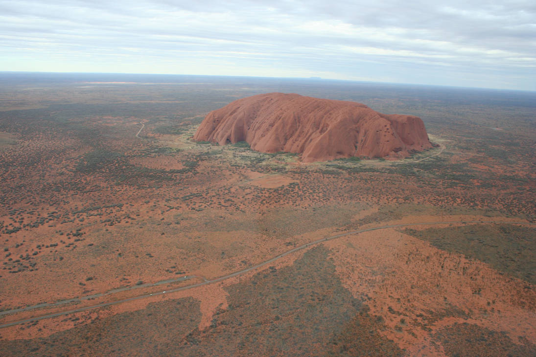 Ayres Rock, Aerial View by Camski on DeviantArt