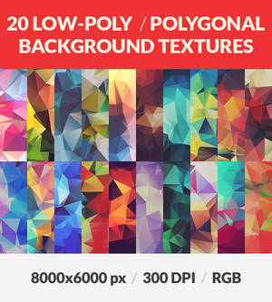 20 Polygonal Low Poly Background HQ Textures