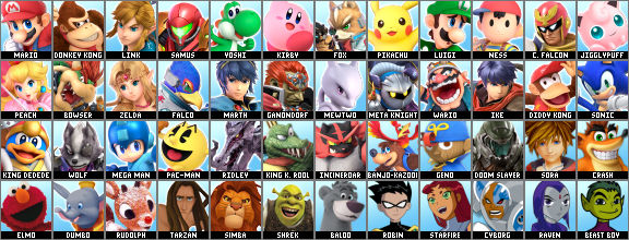 My Own Random Smash Roster by AnimalOfEden on DeviantArt