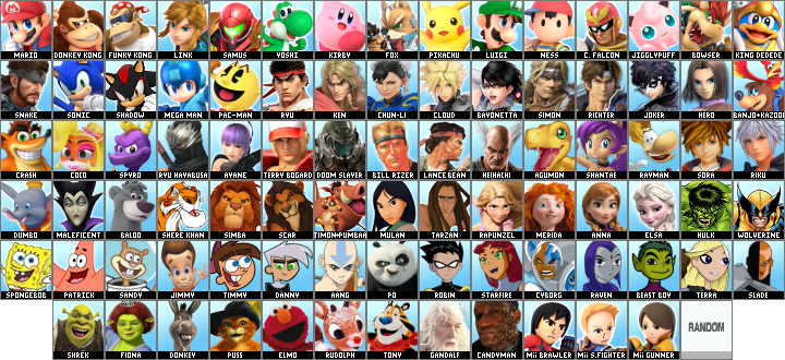 A Categorized Random Smash Roster by AnimalOfEden on DeviantArt
