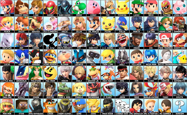 Ultimate Roster with Old Leaks Combined by AnimalOfEden on DeviantArt