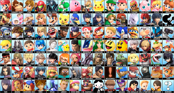 Super Smash Bros. Ultimate Full Character Roster List