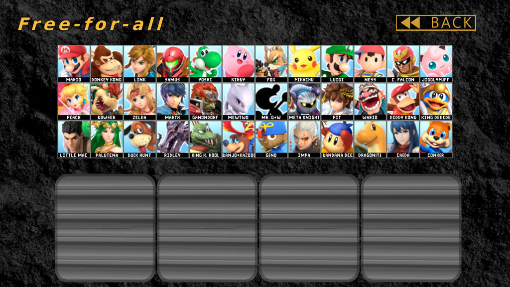 Original Ssb Roster Super Smash Bros Beginnings Roster by AnimalOfEden on DeviantArt