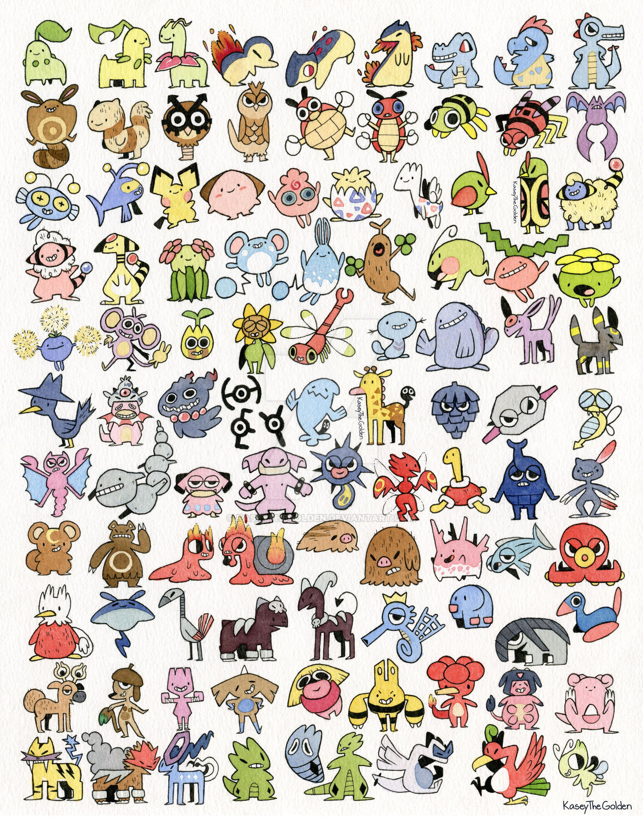 Gen 2 Pokemon (FROM MEMORY!)