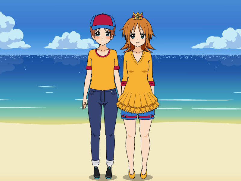 MB64 and Daisy at the beach before by MarioBlade64 on DeviantArt