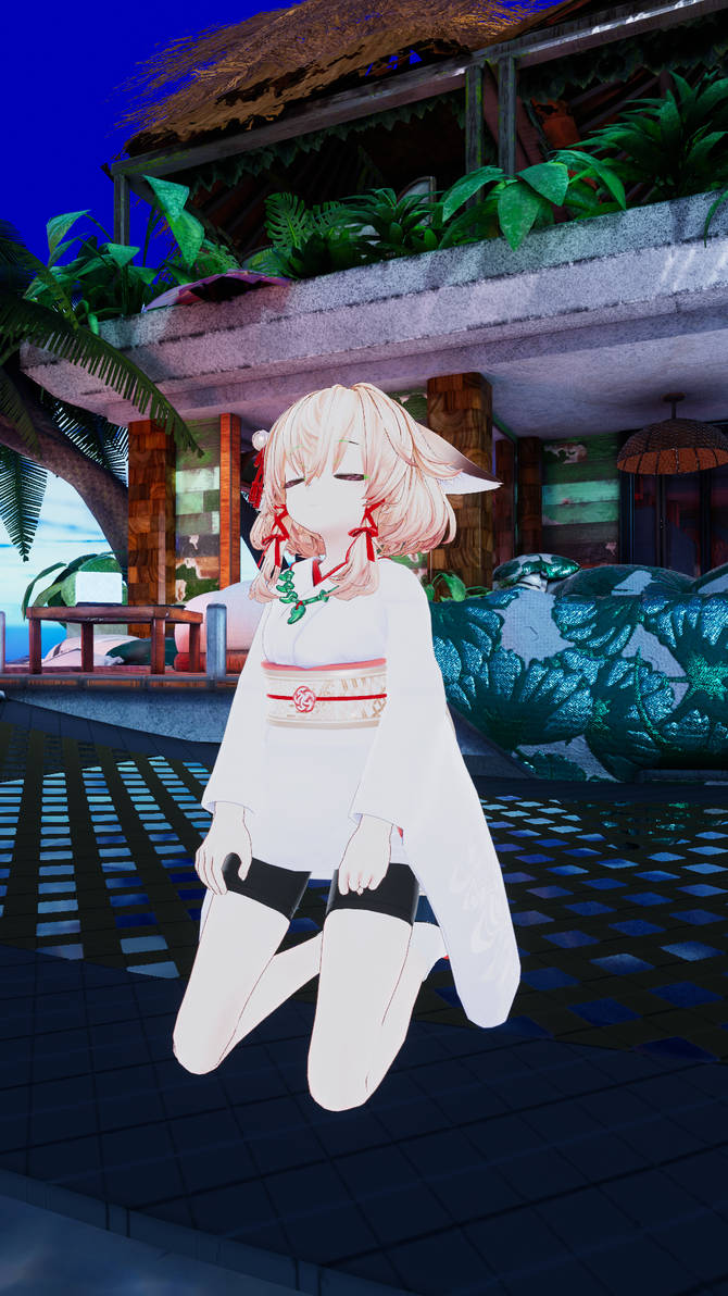VRChat: Ukon feels the ocean breeze by MarioBlade64 on DeviantArt
